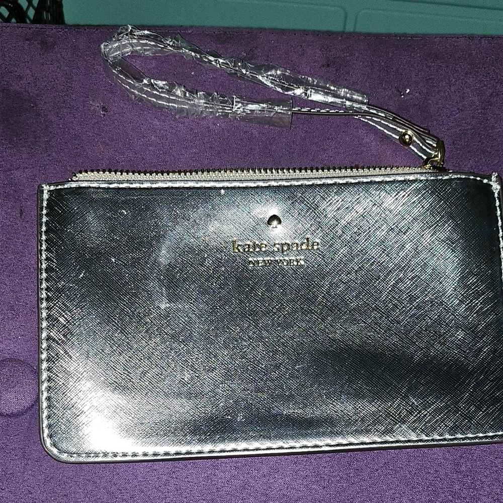 Kate Spade Silver Wristlet